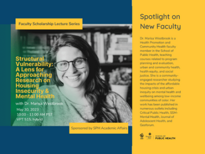 Dr. Marisa Westbrook as part of the Faculty Scholarship Lecture Series