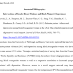 Intersections of Gender-Based Violence & Black’s Women Experiences