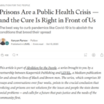Prisons are a public health crisis - and the cure is right in front of us journal article