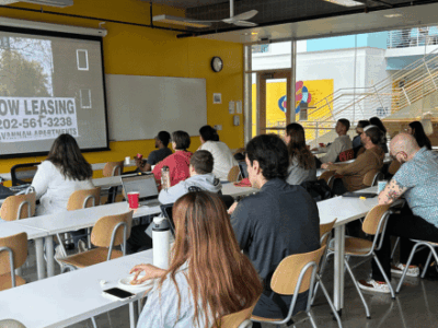 Urban planning and health promotion master students join Dr. Isabelle Anguelovski for a special screening of The Green Divide film