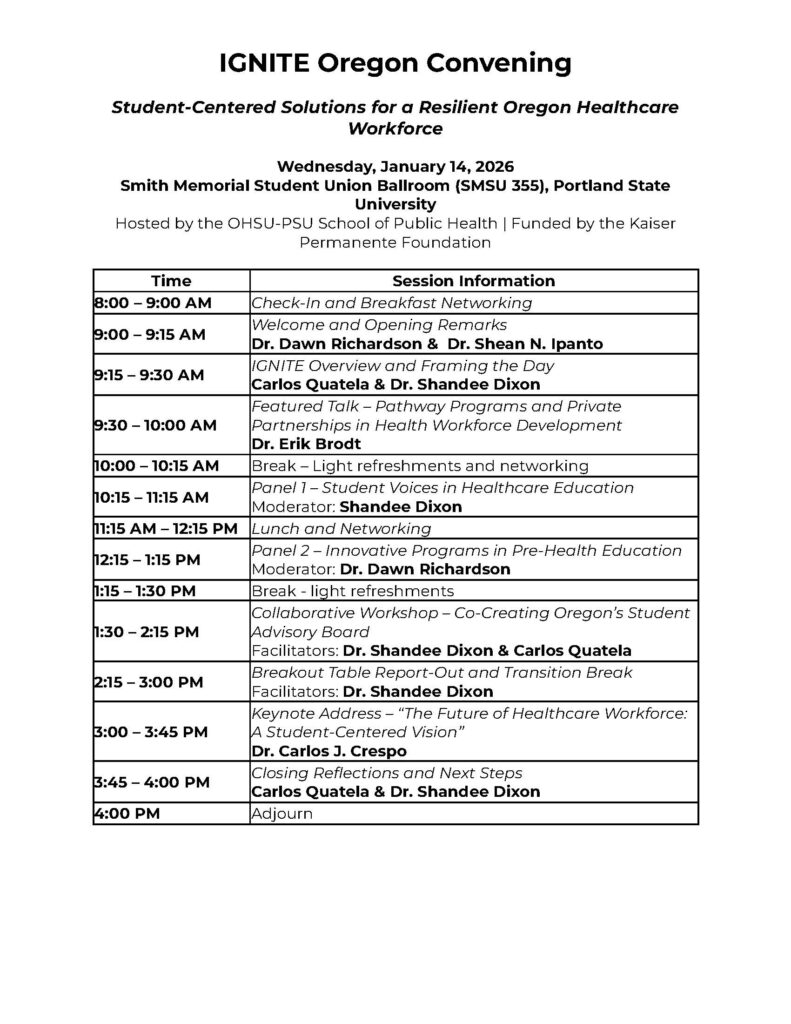 IGNITE Convening Agenda for 2026 