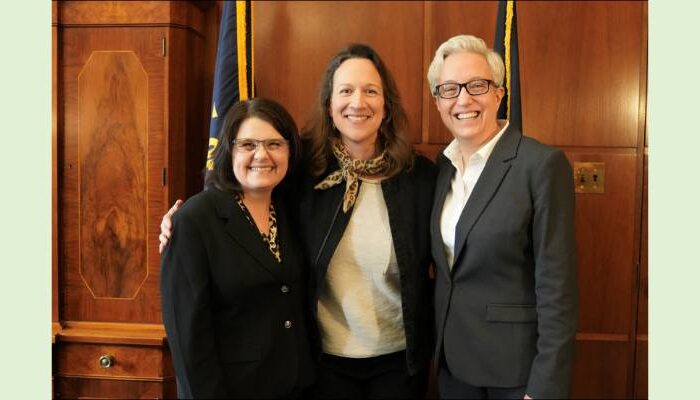 Governor Tina Kotek, Dr. Alice Gates, and First Lady Aimee Kotek Wilson
