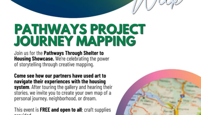 oin us for the Pathways Through Shelter to Housing Showcase. We're celebrating the power of storytelling through creative mapping. Fri, April 10th from 12 - 2pm in the Vanport building room 515