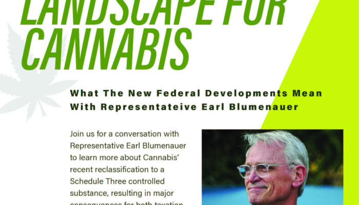 The Changing Landscape For Cannabis lecture - April 9th from 12:40-1:30pm in Urban Center 2nd Floor Parson's Gallery